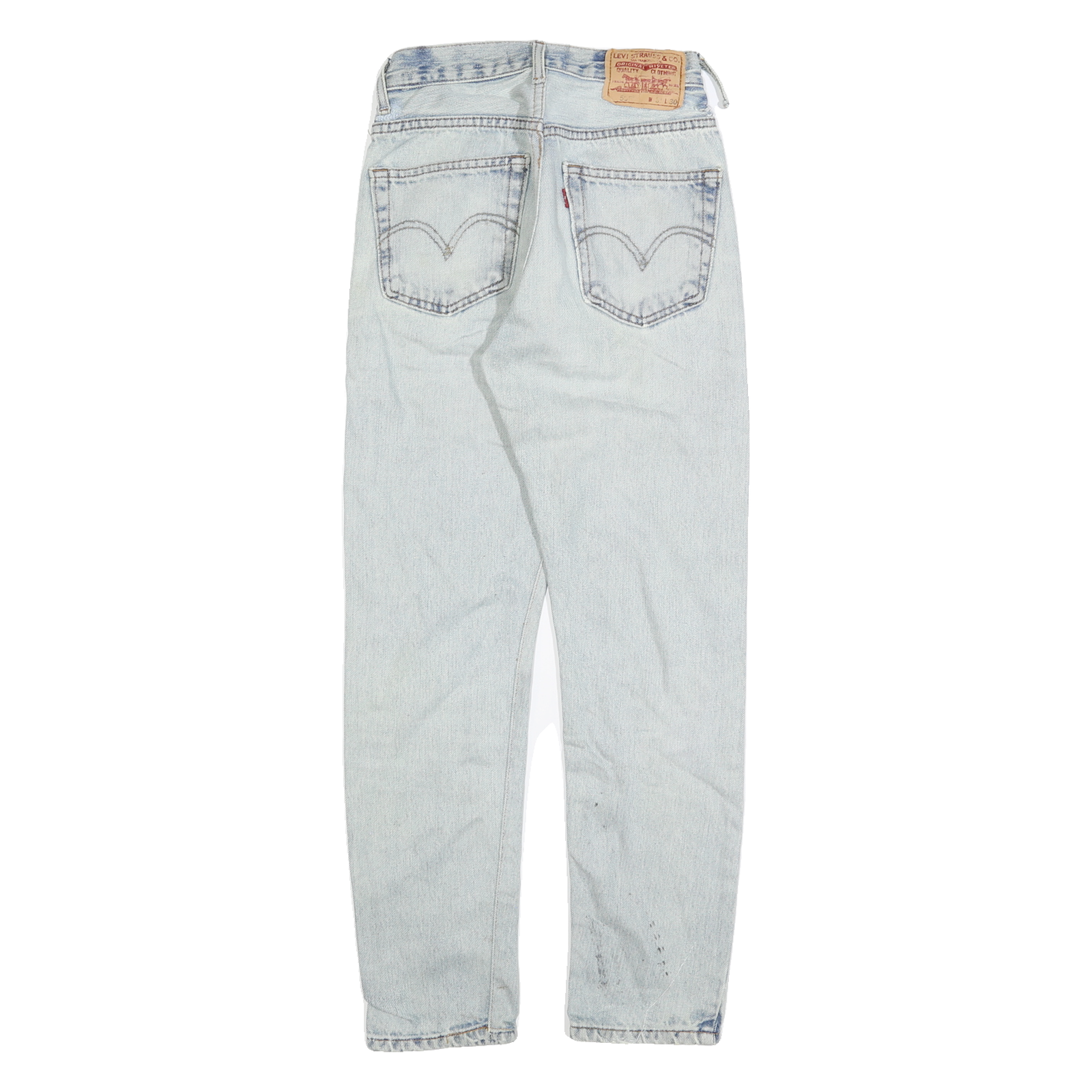 LEVI'S Womens Jeans Blue Regular Straight Denim Light W26 L27 Classic Cotton Zip