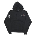 CHAMPION Mens Black Hoodie M Cotton Blend Pullover Serve Customers First Graphic