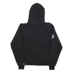 CHAMPION Mens Black Hoodie M Cotton Blend Pullover Serve Customers First Graphic