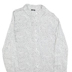 EMPORIO ARMANI Womens White & Grey Patterned Day Cotton Blend Shirt Dress M