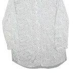 EMPORIO ARMANI Womens White & Grey Patterned Day Cotton Blend Shirt Dress M
