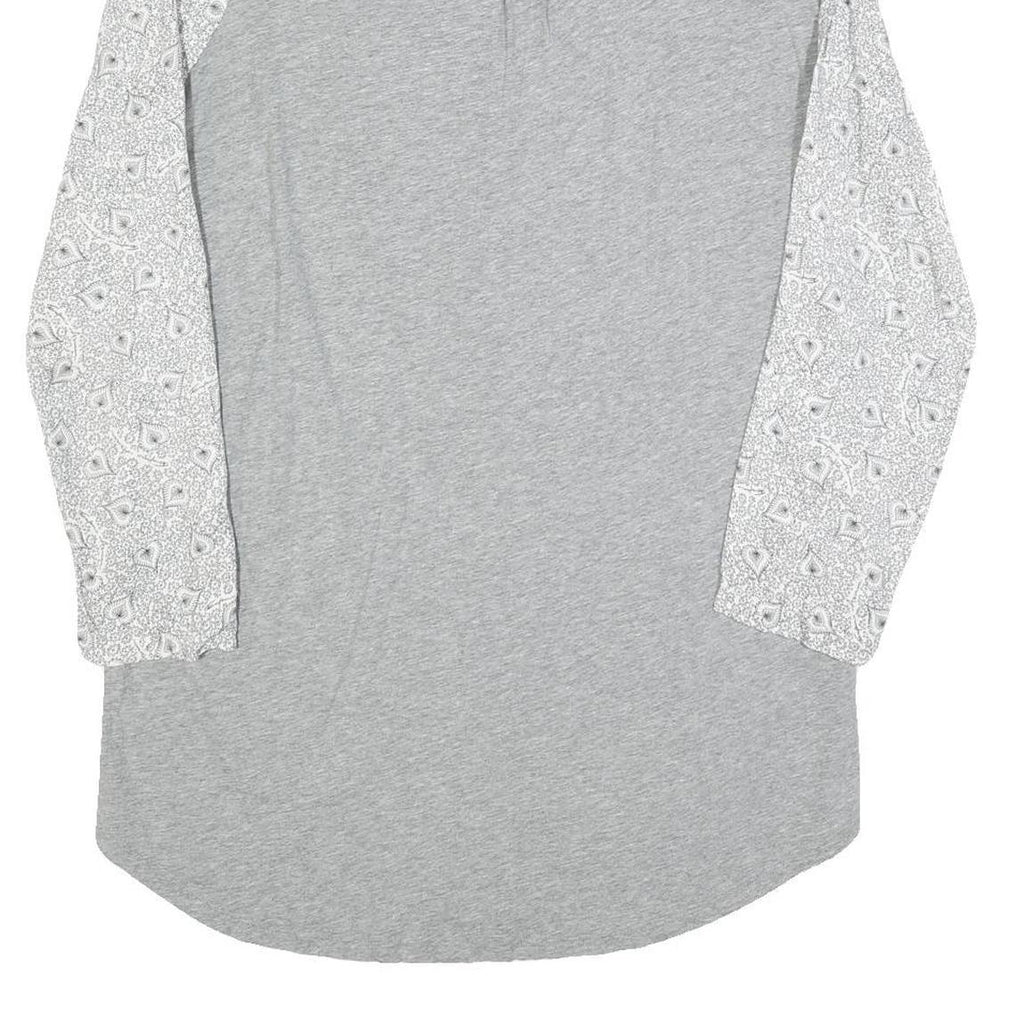 EMPORIO ARMANI Womens White & Grey Patterned Day Cotton Blend Shirt Dress M