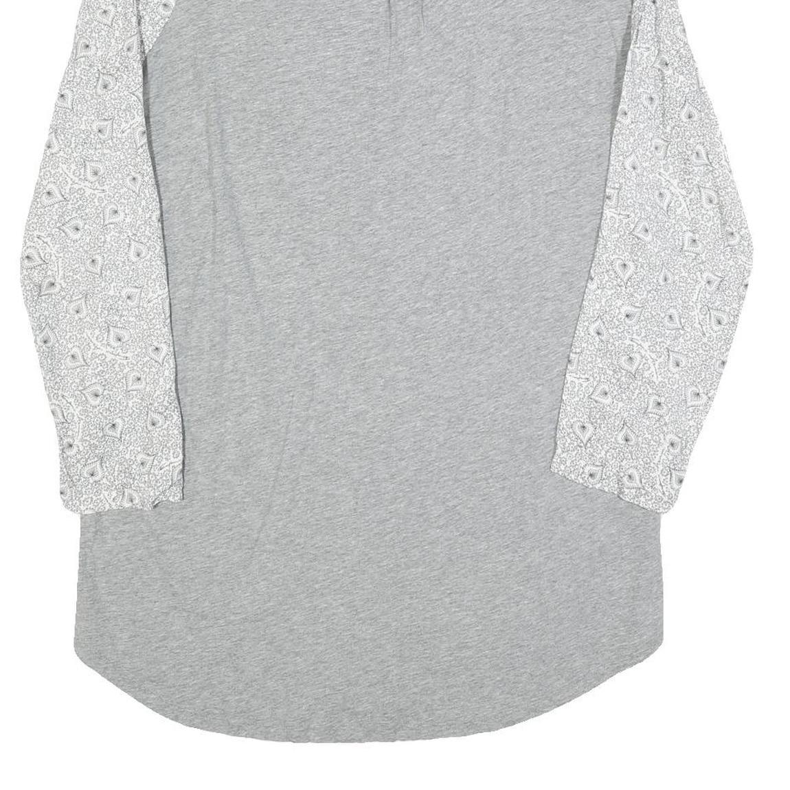 EMPORIO ARMANI Womens White & Grey Patterned Day Cotton Blend Shirt Dress M