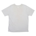 UNDER ARMOUR Mens White & Beige Logo Graphic T-Shirt L Short Sleeve Crew Neck