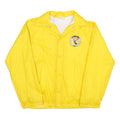 AUBURN SPORTSWEAR Mens Yellow Nylon Button Jacket S Plain Lightweight Style