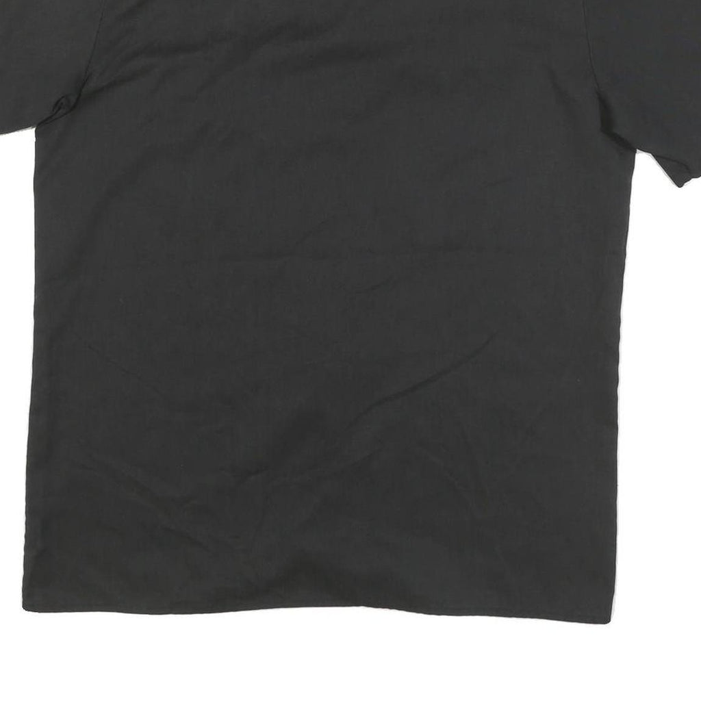 DICKIES Mens Black Work Shirt L Cotton Blend Short Sleeve Button-Up