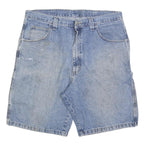 WRANGLER Mens Denim Blue Casual Cotton Shorts L W36 Utility Workwear