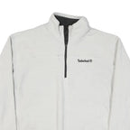 TIMBERLAND Mens White Pullover Plain 1/4 Zip Basic Knit XL Casual Outdoor Jumper