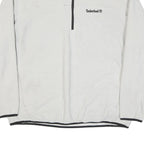 TIMBERLAND Mens White Pullover Plain 1/4 Zip Basic Knit XL Casual Outdoor Jumper
