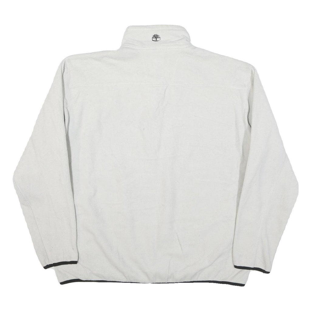 TIMBERLAND Mens White Pullover Plain 1/4 Zip Basic Knit XL Casual Outdoor Jumper