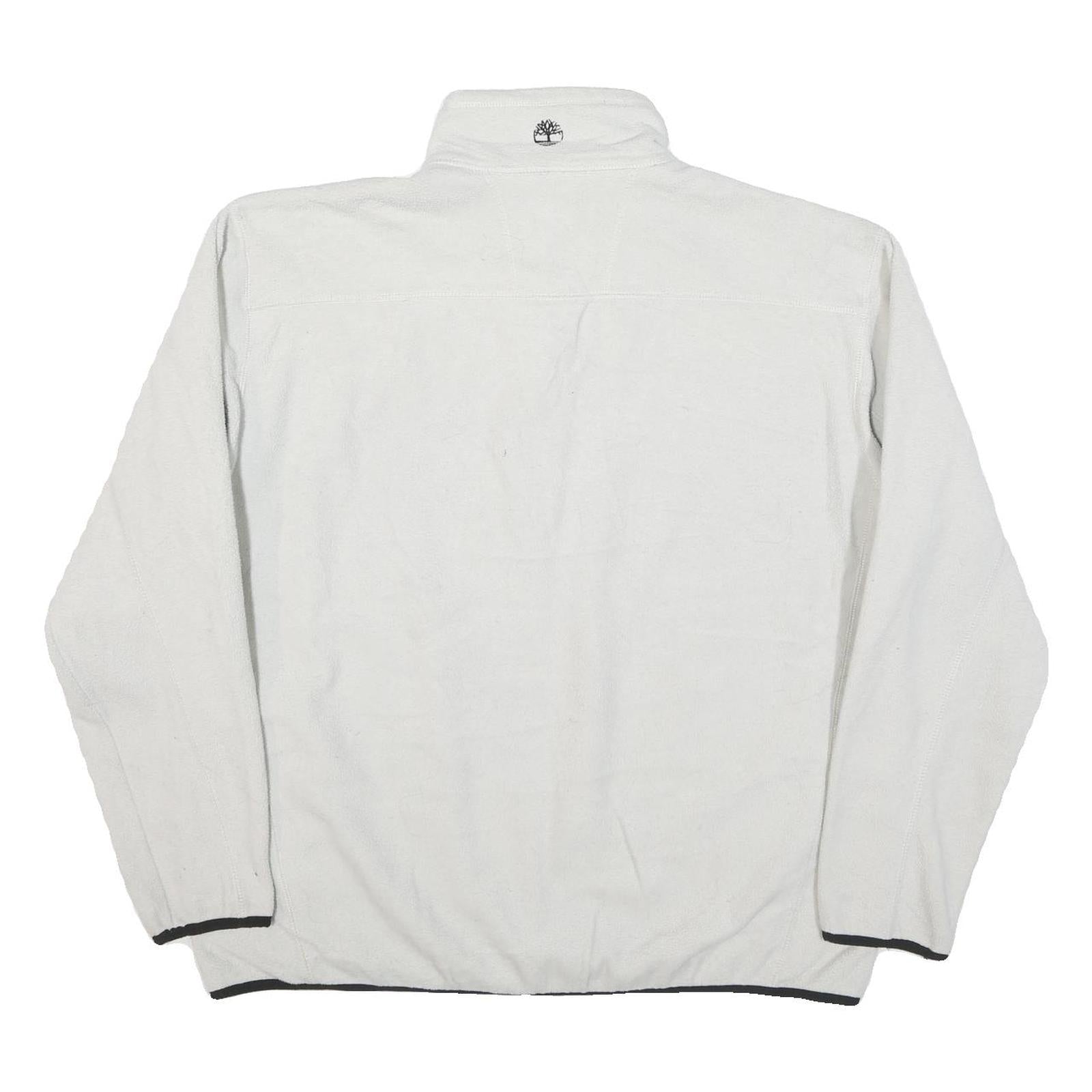 TIMBERLAND Mens White Pullover Plain 1/4 Zip Basic Knit XL Casual Outdoor Jumper