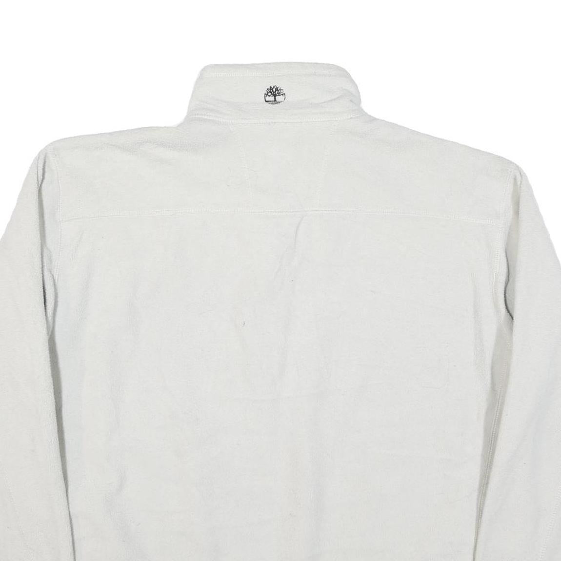 TIMBERLAND Mens White Pullover Plain 1/4 Zip Basic Knit XL Casual Outdoor Jumper