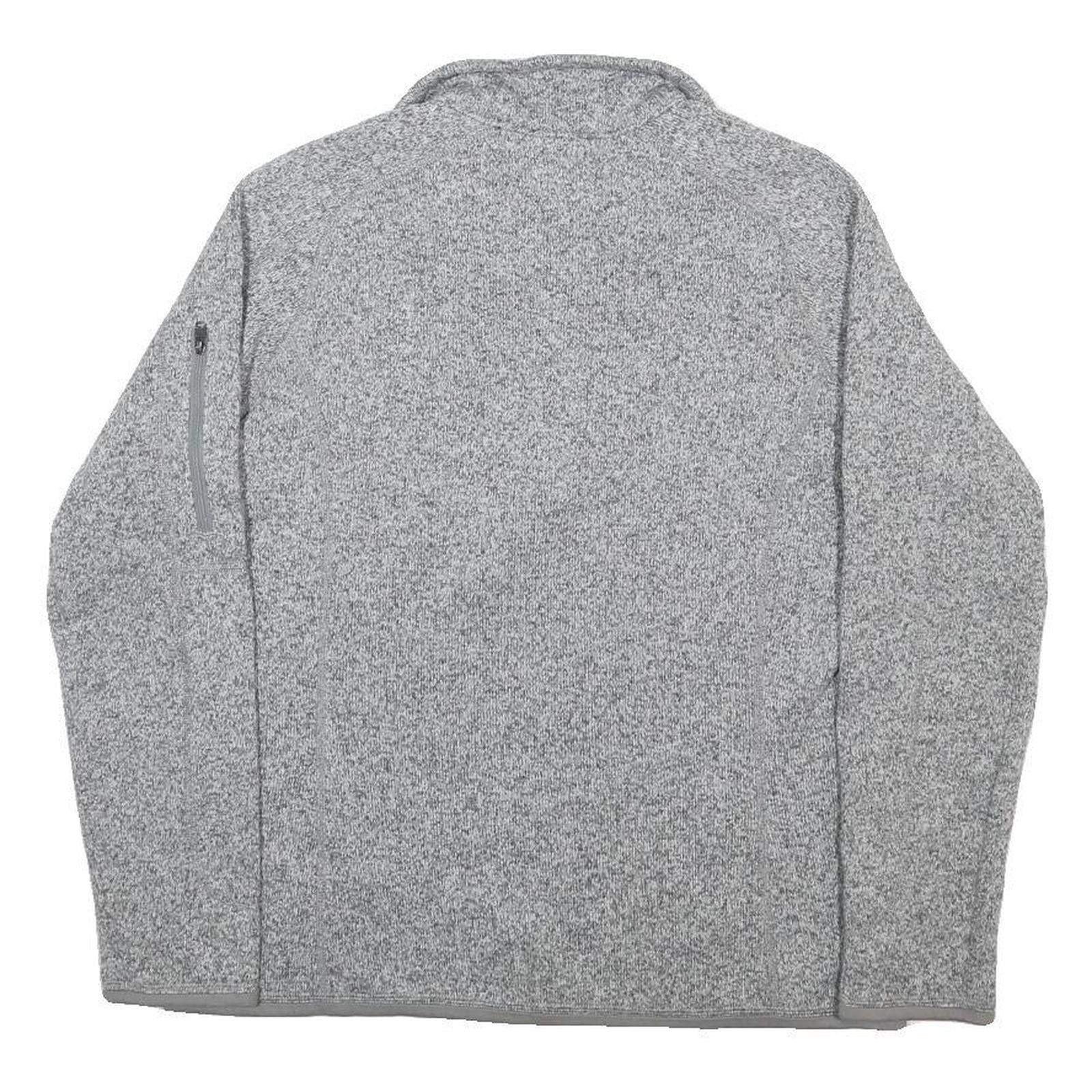 PATAGONIA Womens Grey Patterned Jumper Pullover Quarter Zip Size L Outdoor