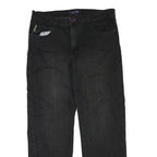 ARMANI JEANS Womens Black Regular Straight Denim W36 L30 Zip Cotton Blend