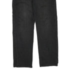 ARMANI JEANS Womens Black Regular Straight Denim W36 L30 Zip Cotton Blend