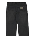 ARMANI JEANS Womens Black Regular Straight Denim W36 L30 Zip Cotton Blend