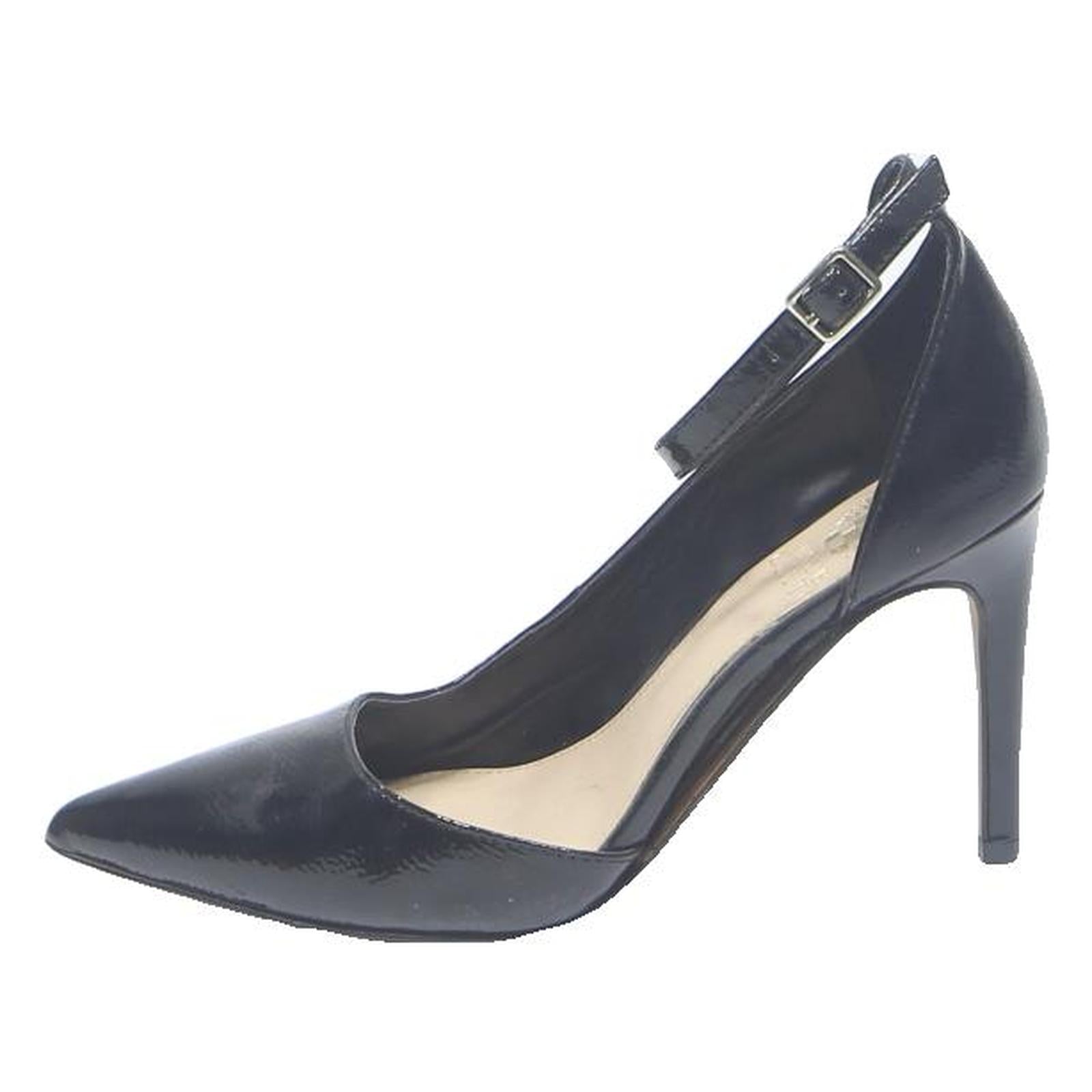 VINCE CAMUTO Womens Black Leather High Heel Pump Shoe UK 6.5 Elegant Style