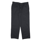 DICKIES Mens Black Regular Fit Straight Leg Trousers Cotton Blend W38 L30