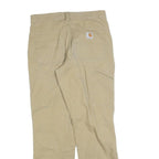 CARHARTT Mens Cotton Blend Beige Relaxed Straight Trousers W31 L32 Workwear