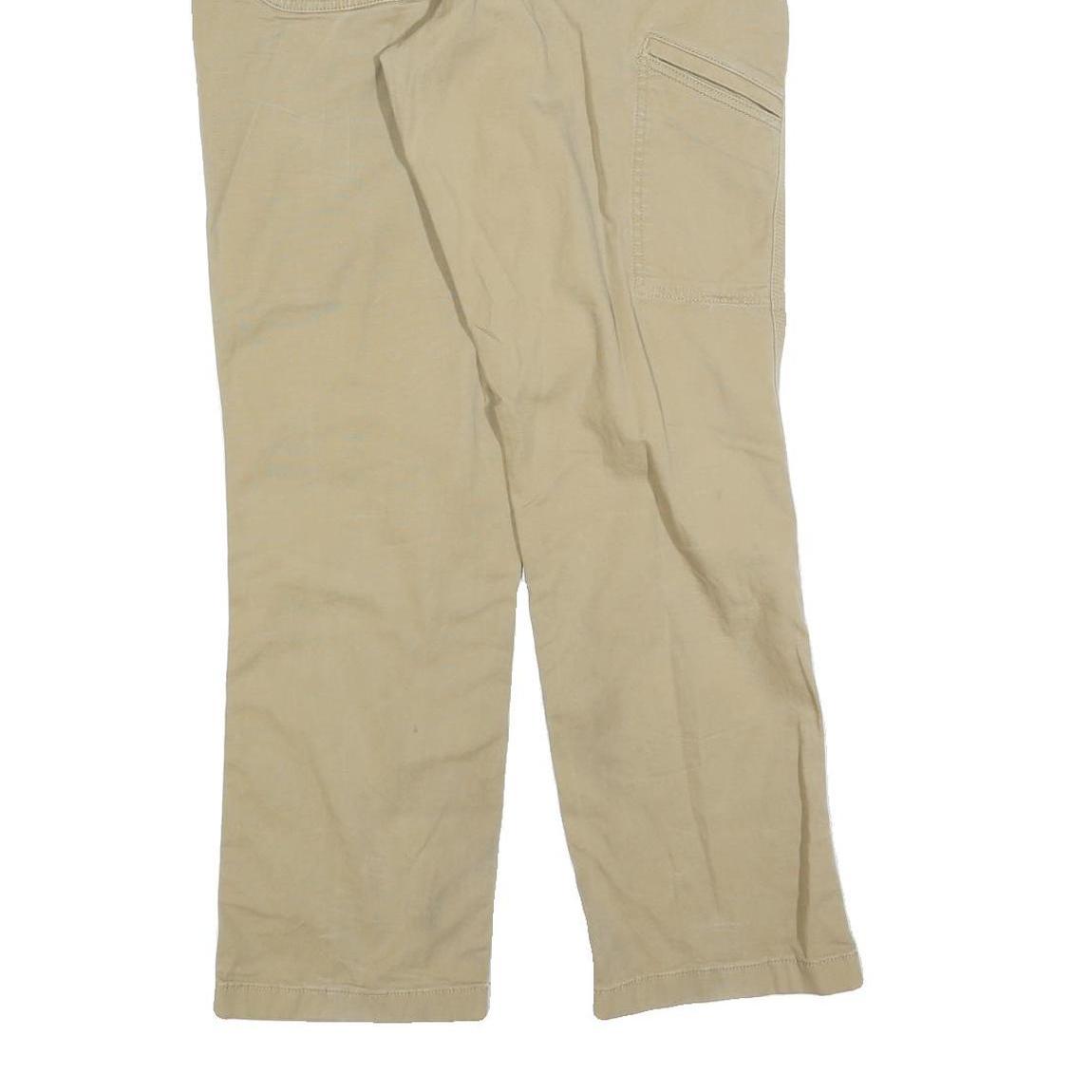 CARHARTT Mens Cotton Blend Beige Relaxed Straight Trousers W31 L32 Workwear