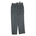 Mens Grey Wool Blend Regular Fit Trousers W32 L32 Classic Zip Closure Formal