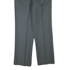Mens Grey Wool Blend Regular Fit Trousers W32 L32 Classic Zip Closure Formal
