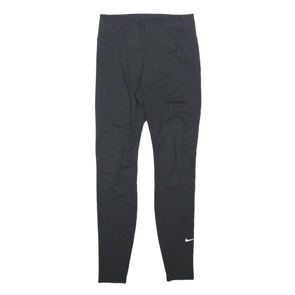 NIKE Womens Black Slim Tapered Leggings S W25 L25 Drawstring Activewear Bottoms