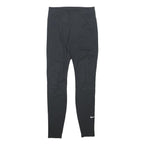 NIKE Womens Black Slim Tapered Leggings S W25 L25 Drawstring Activewear Bottoms