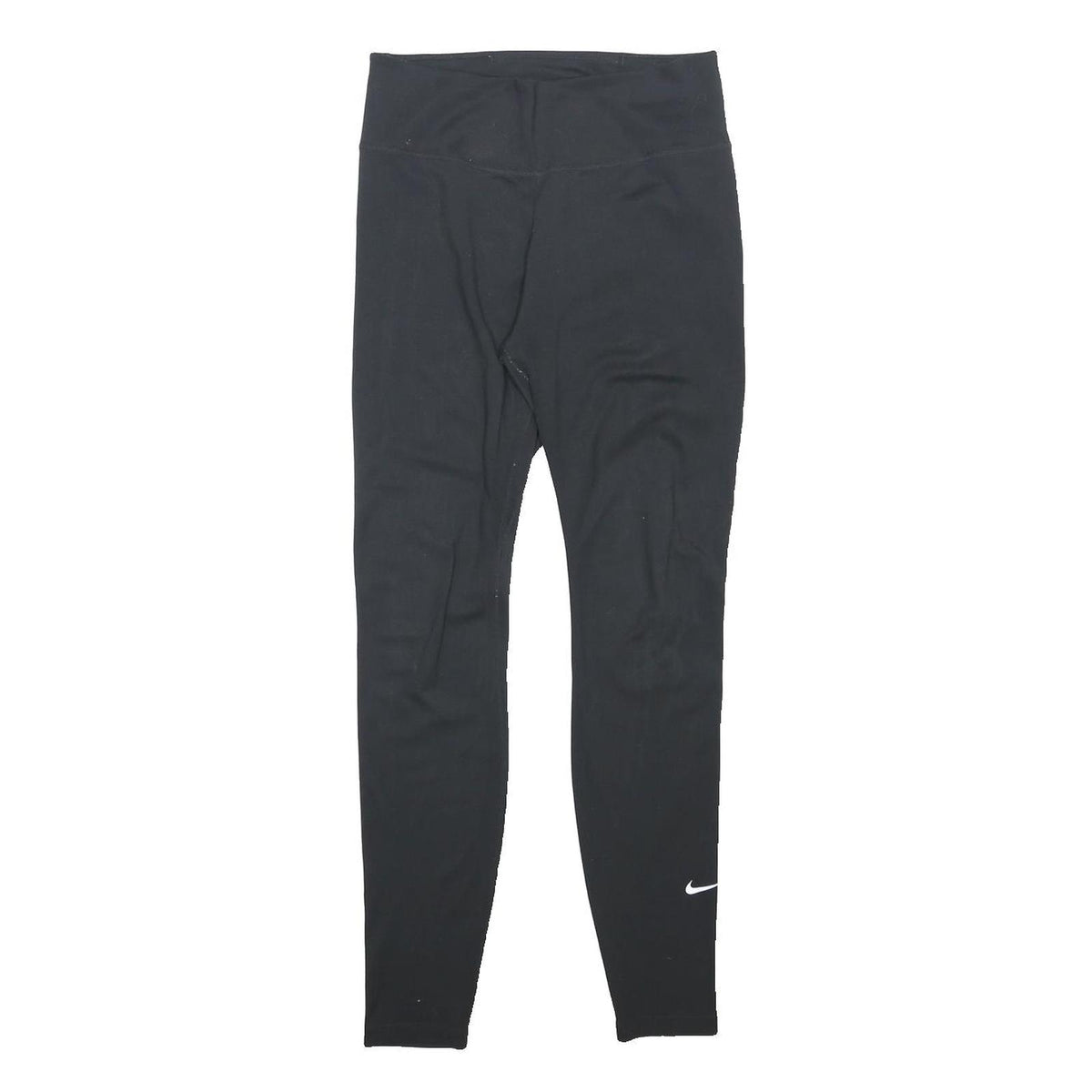 NIKE Womens Black Slim Tapered Leggings S W25 L25 Drawstring Activewear Bottoms