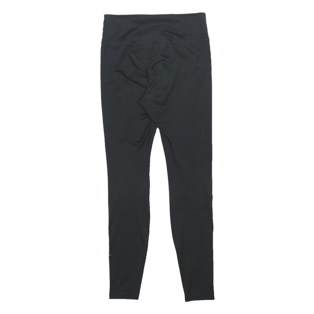 NIKE Womens Black Slim Tapered Leggings S W25 L25 Drawstring Activewear Bottoms