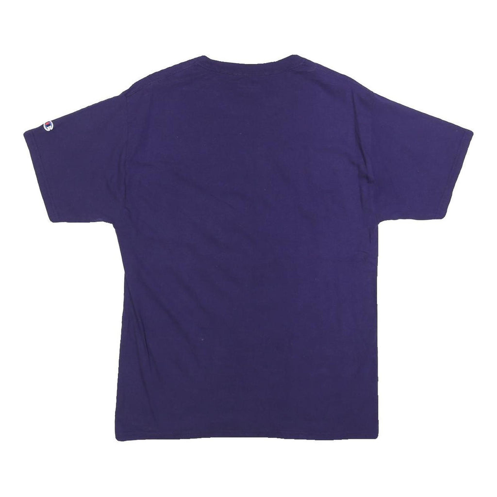 CHAMPION Mens Blue San Francisco State University Alumni Graphic T-Shirt M Short