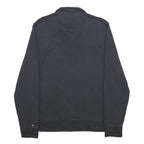 TOMMY HILFIGER Mens Black Half Zip Sweatshirt M Cotton Blend Casual Pullover