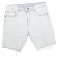 LEVI'S Womens Denim Casual Shorts Blue M W32 Frayed Hem Relaxed Fit