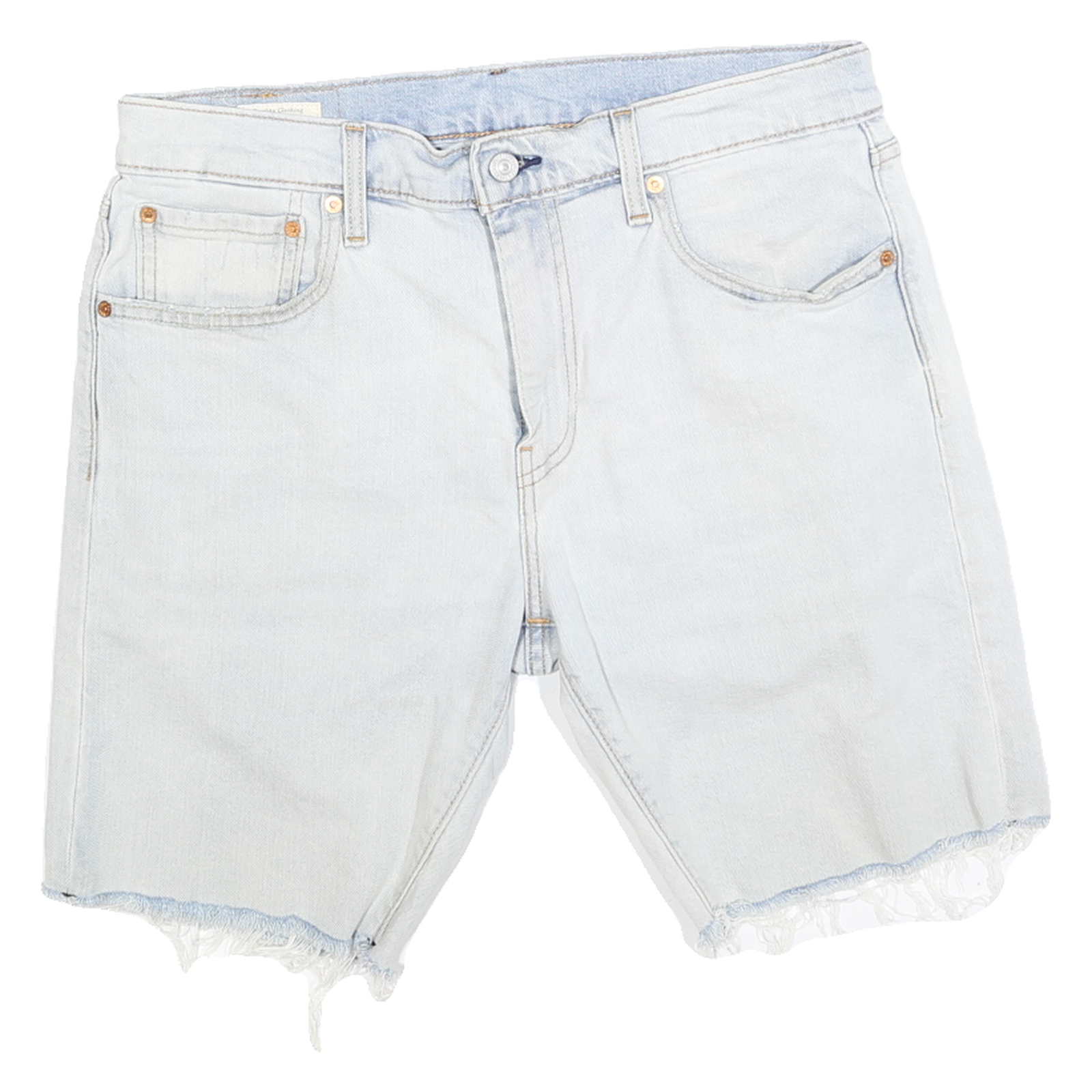 LEVI'S Womens Denim Casual Shorts Blue M W32 Frayed Hem Relaxed Fit