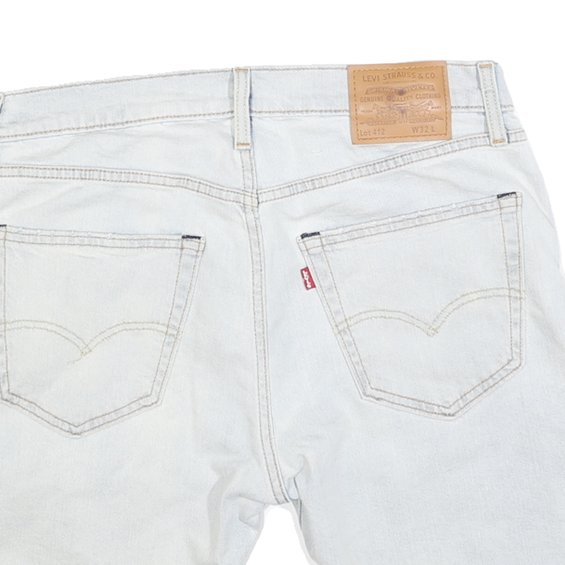 LEVI'S Womens Denim Casual Shorts Blue M W32 Frayed Hem Relaxed Fit