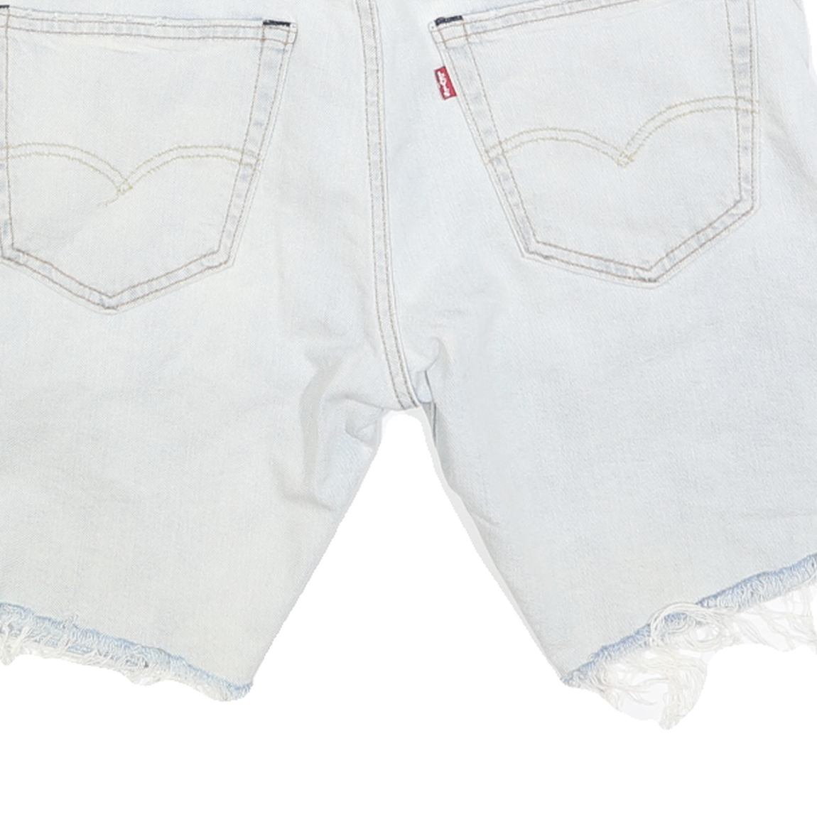 LEVI'S Womens Denim Casual Shorts Blue M W32 Frayed Hem Relaxed Fit