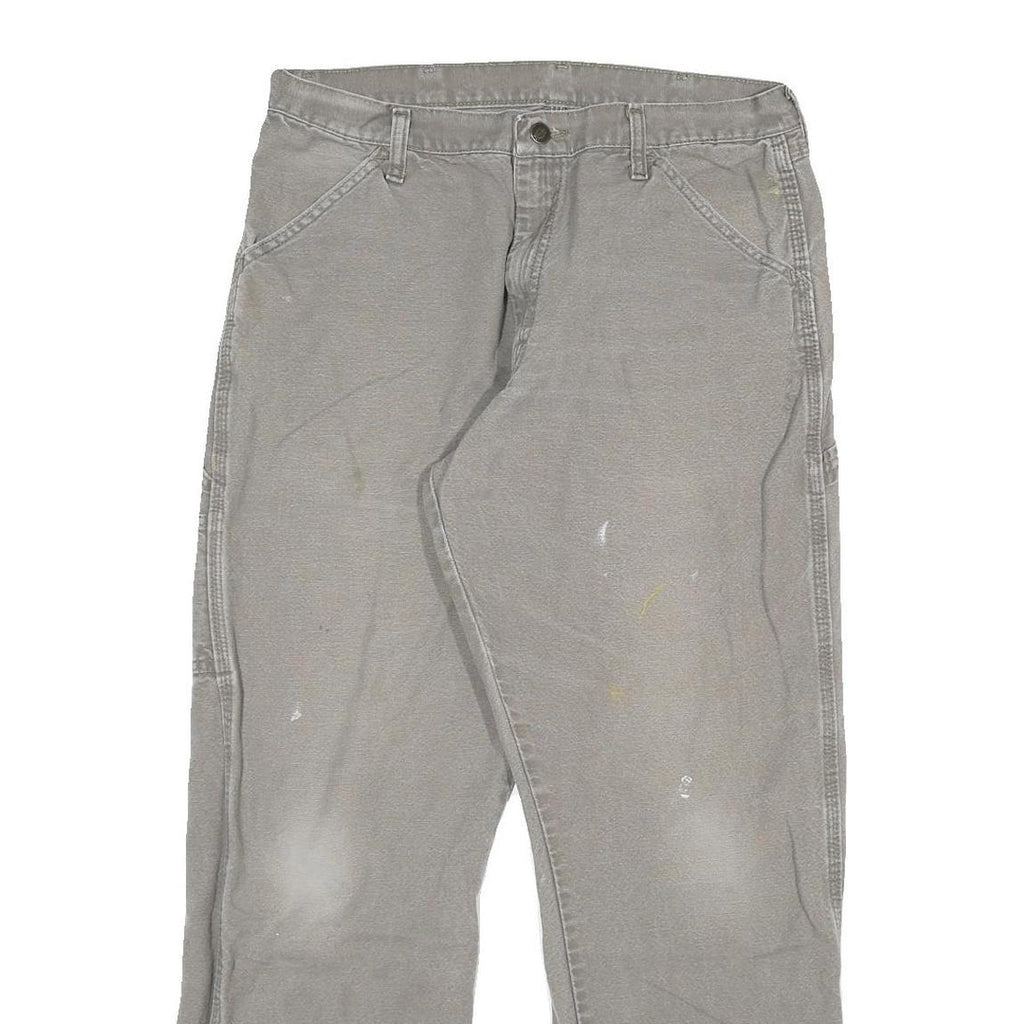 DICKIES Mens Regular Grey Jeans Denim W32 L30 Workwear Pockets Closure Zip