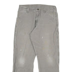 DICKIES Mens Regular Grey Jeans Denim W32 L30 Workwear Pockets Closure Zip