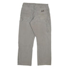 DICKIES Mens Regular Grey Jeans Denim W32 L30 Workwear Pockets Closure Zip