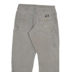 DICKIES Mens Regular Grey Jeans Denim W32 L30 Workwear Pockets Closure Zip
