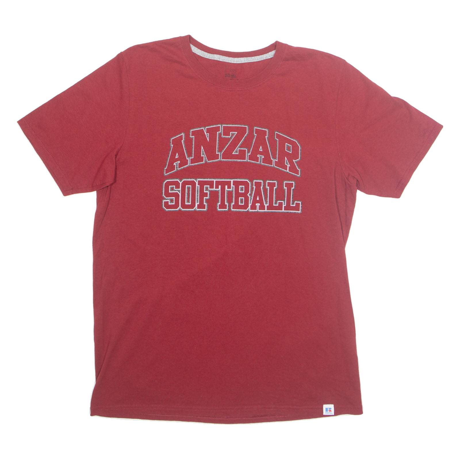 RUSSELL ATHLETIC Anzar Softball Mens T-Shirt Maroon USA M