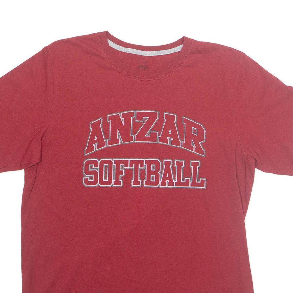 RUSSELL ATHLETIC Anzar Softball Mens T-Shirt Maroon USA M