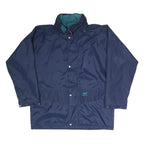 HELLY HANSEN Mens Navy Blue Jacket XL Polyester Blend Plain Water Resistant Zip