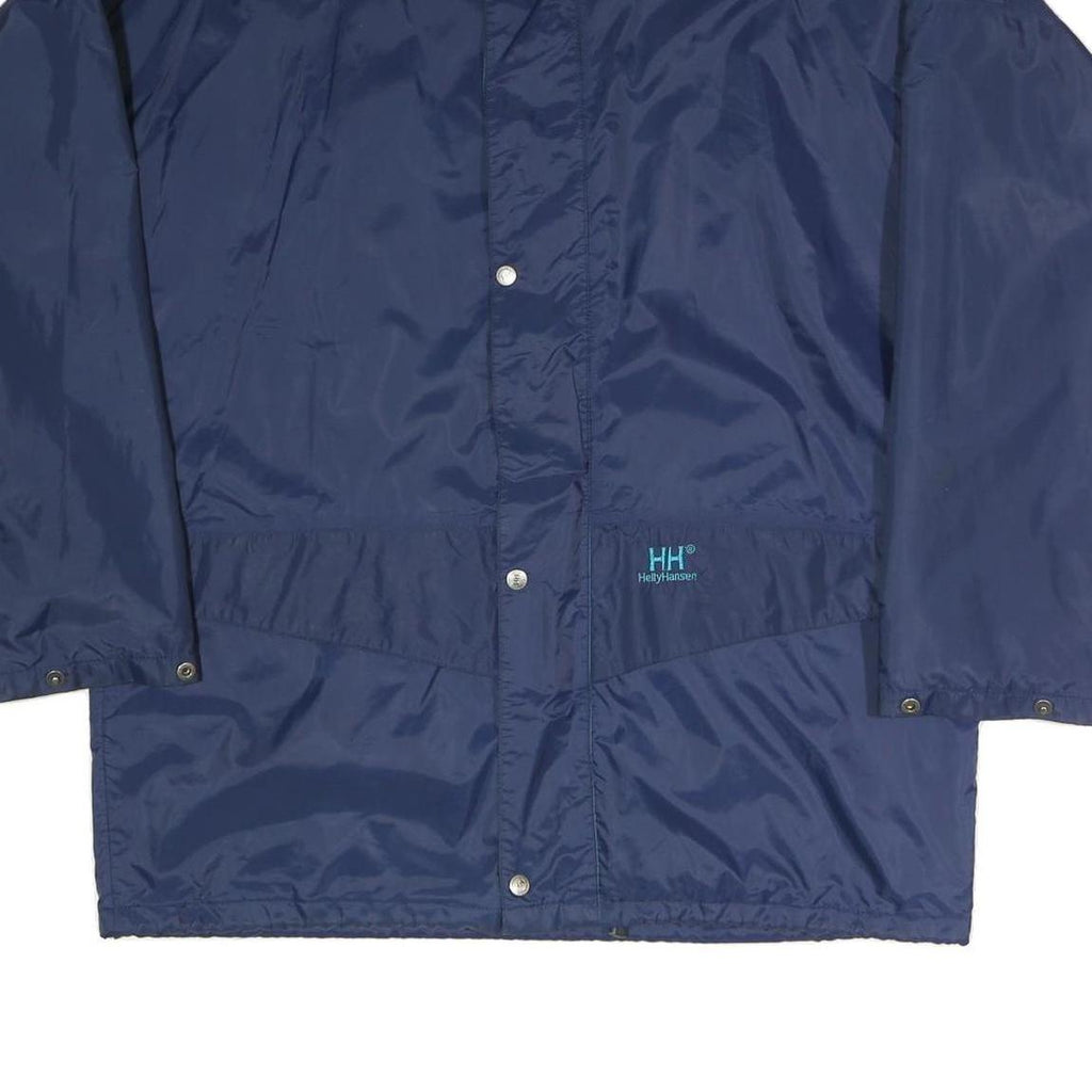 HELLY HANSEN Mens Navy Blue Jacket XL Polyester Blend Plain Water Resistant Zip