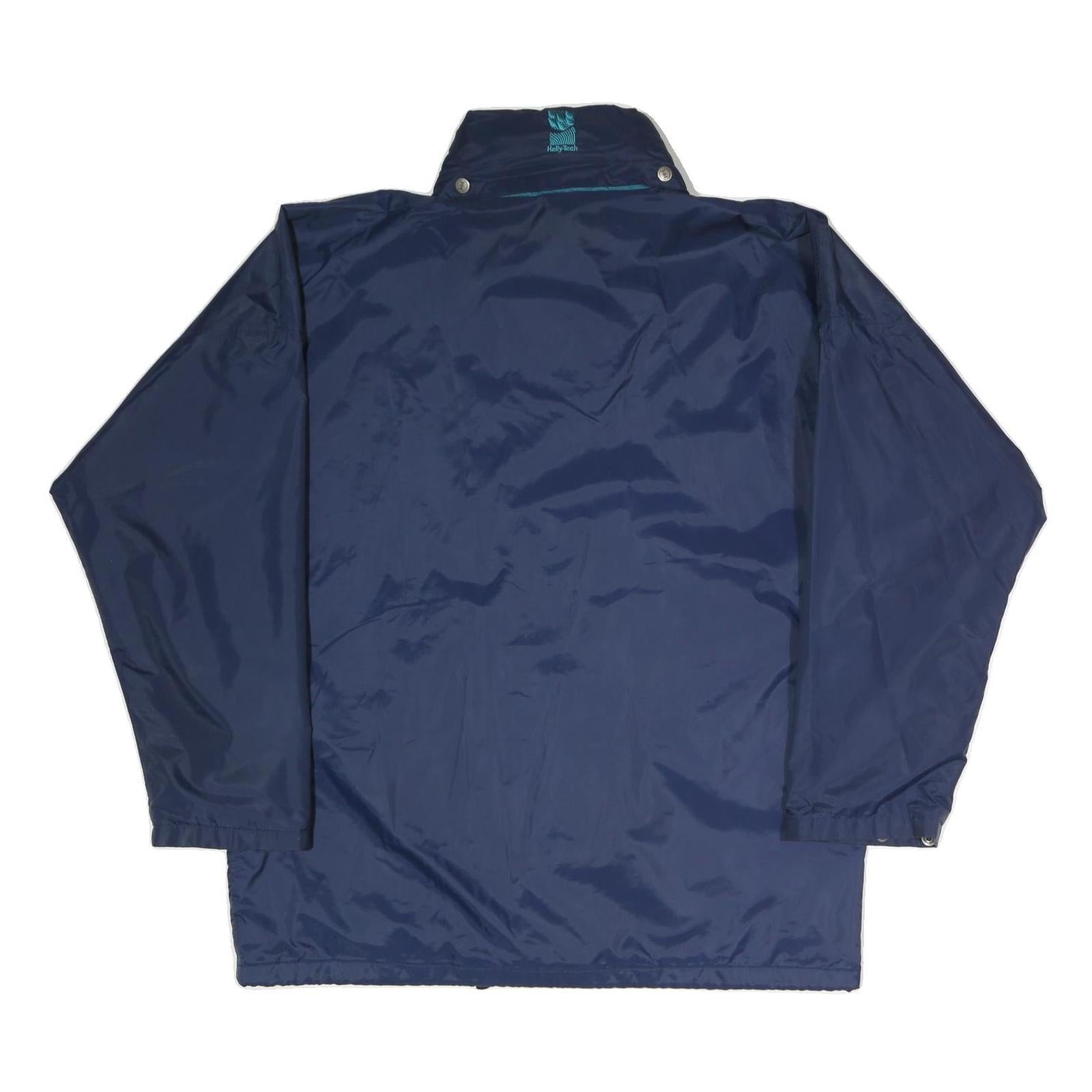 HELLY HANSEN Mens Navy Blue Jacket XL Polyester Blend Plain Water Resistant Zip