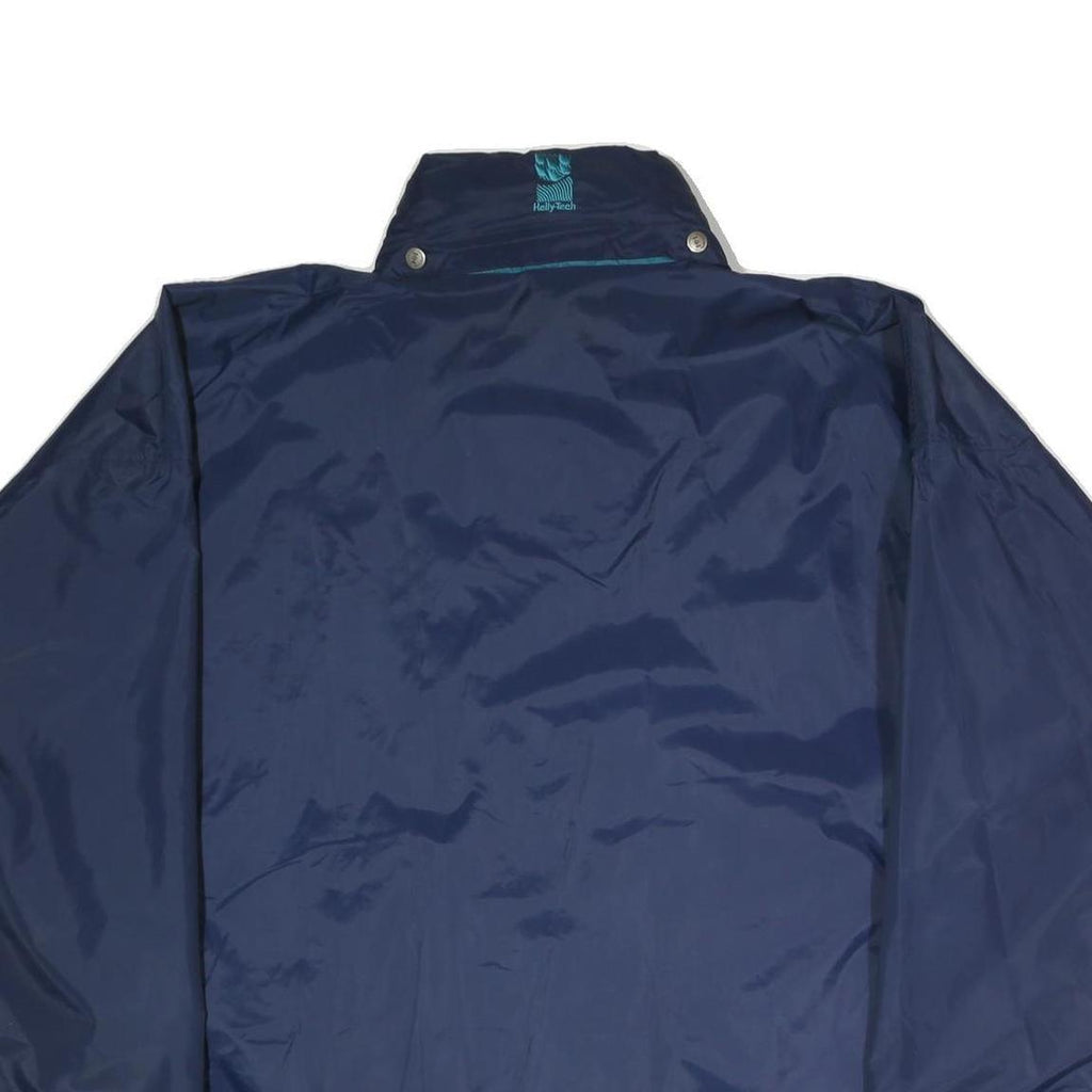 HELLY HANSEN Mens Navy Blue Jacket XL Polyester Blend Plain Water Resistant Zip