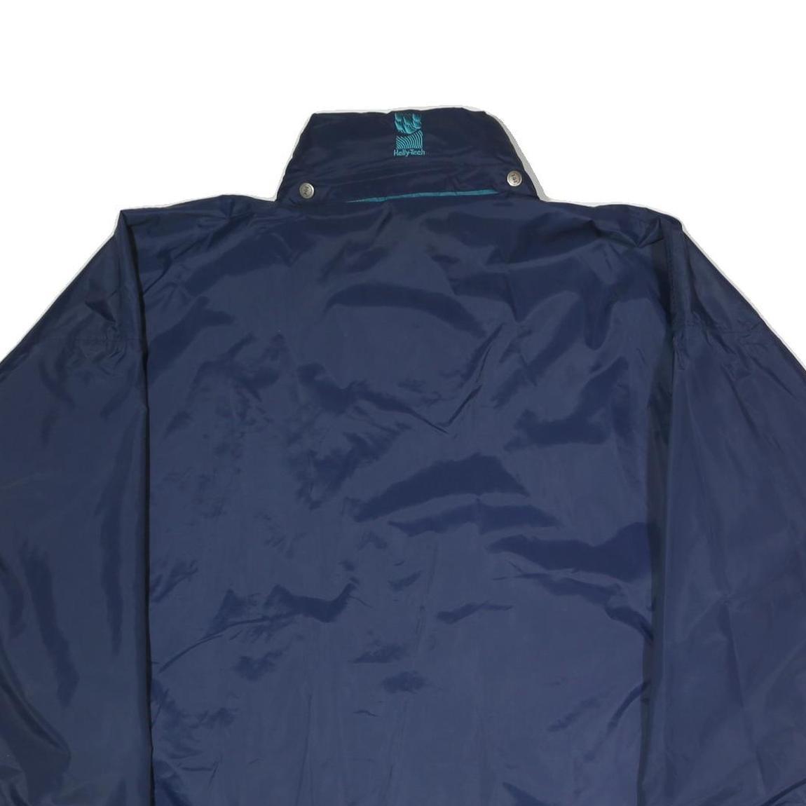 HELLY HANSEN Mens Navy Blue Jacket XL Polyester Blend Plain Water Resistant Zip