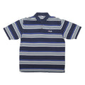 FILA Mens Blue & White Striped Polo Shirt XL Polyester Blend Casual Wear