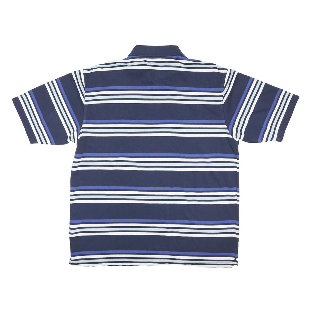 FILA Mens Blue & White Striped Polo Shirt XL Polyester Blend Casual Wear