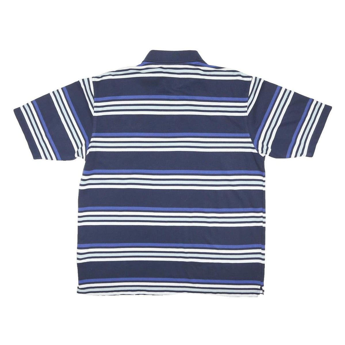 FILA Mens Blue & White Striped Polo Shirt XL Polyester Blend Casual Wear
